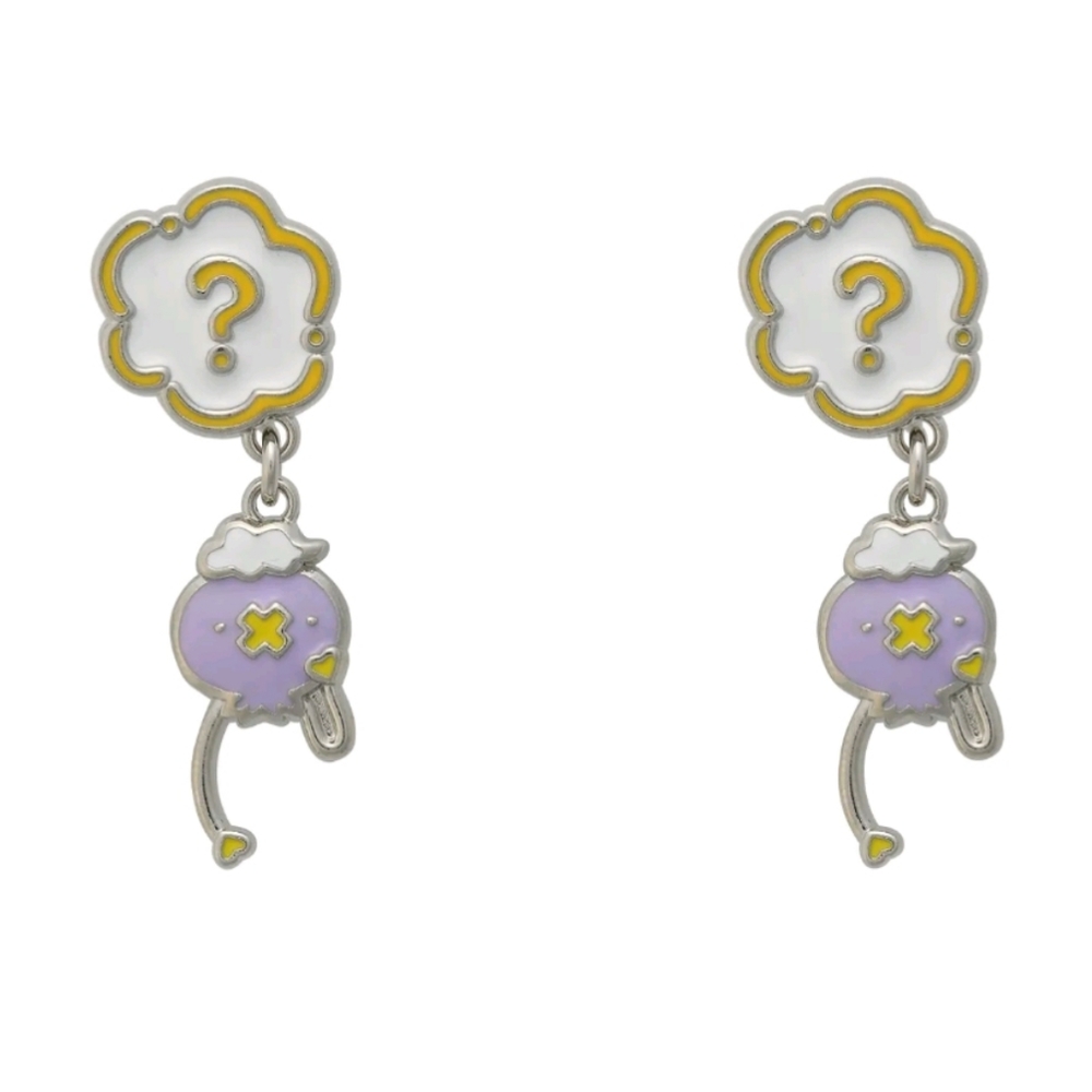 Drifloon Fuwante Clip on  Earrings DOWASURE Pokemon Center Japan.